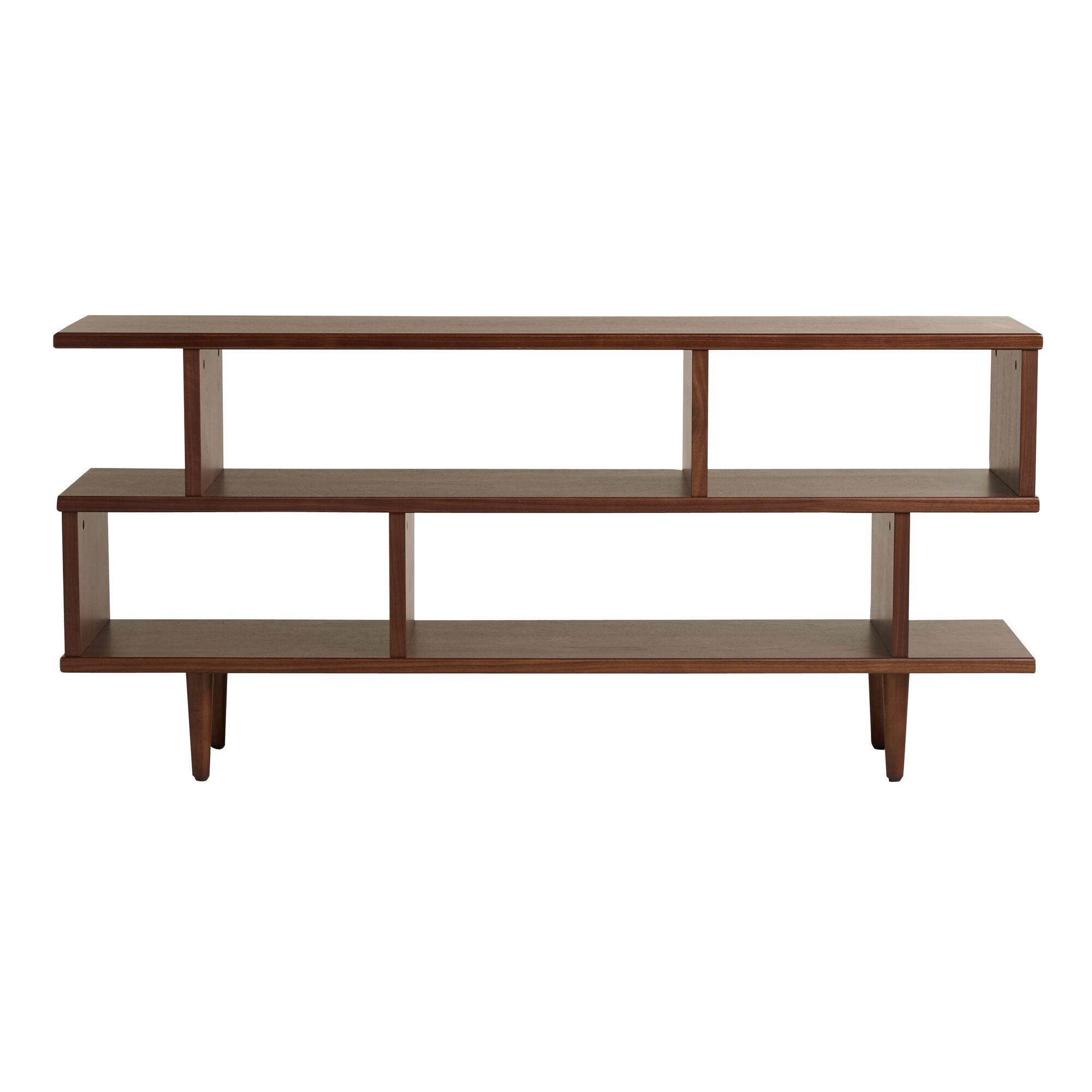 Walnut brown wood ashlyn bookshelf by world market new arrivals