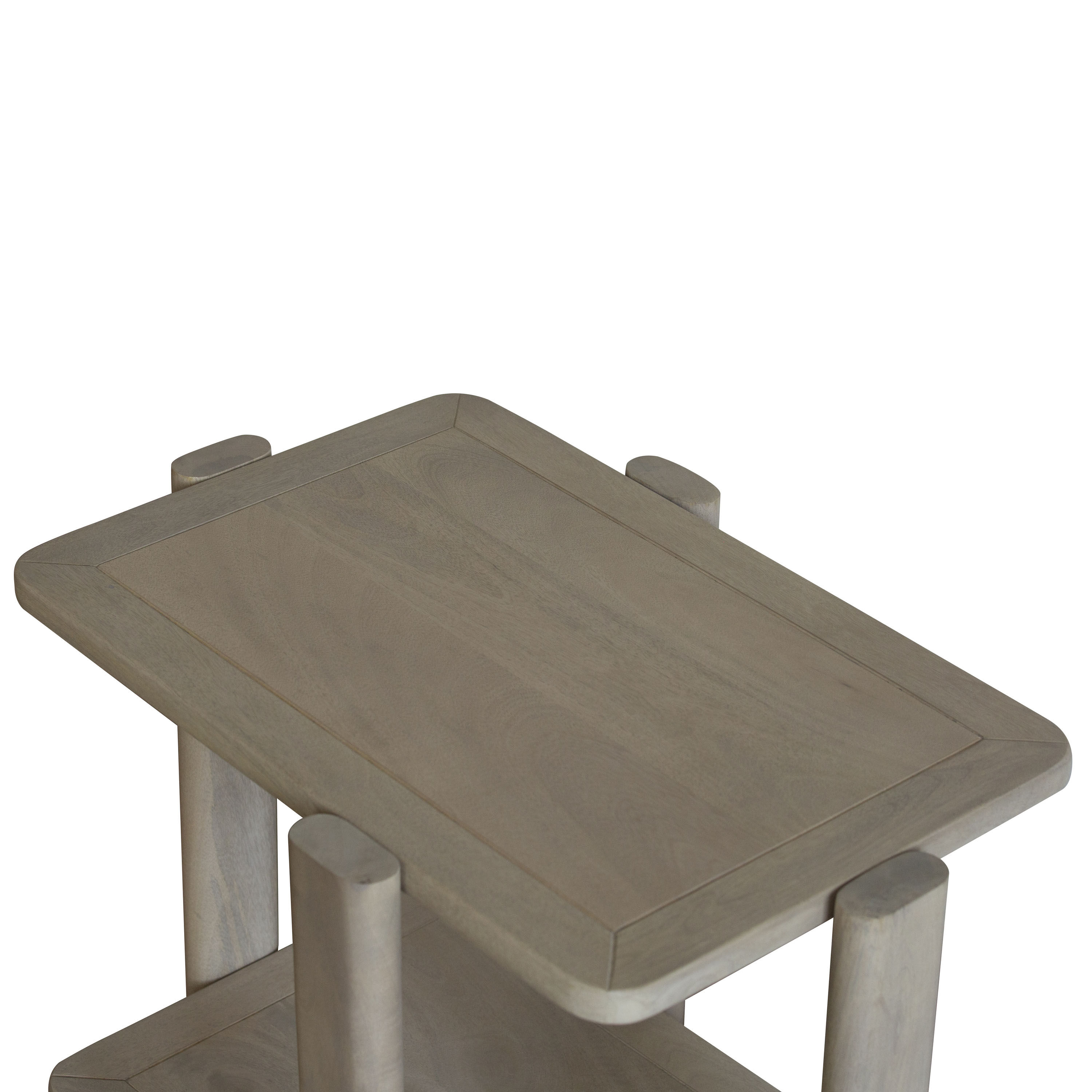 Domitia Wood Side Table with Shelf image number 4