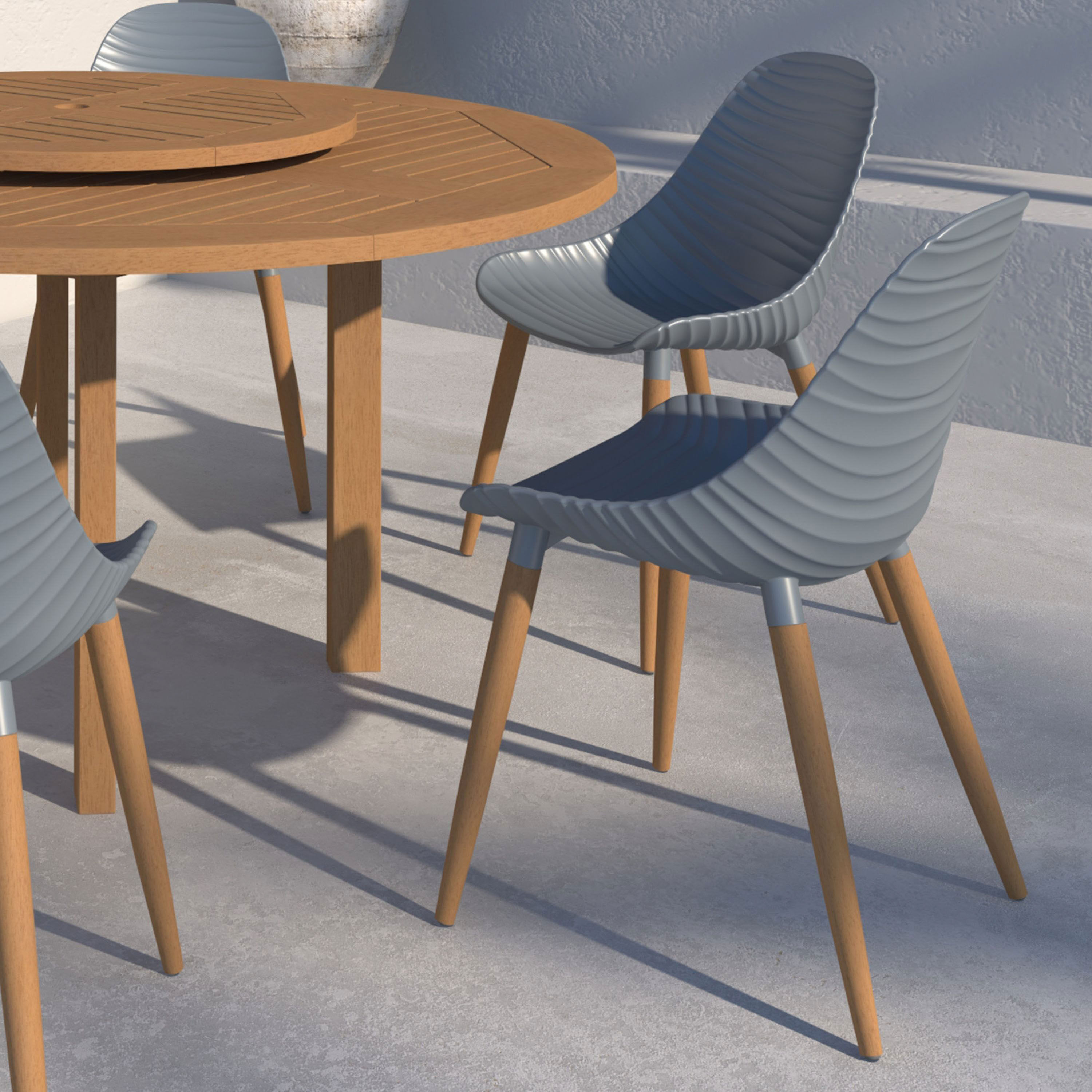 Edison Molded Resin Outdoor Dining Chair 2 Piece Set World Market