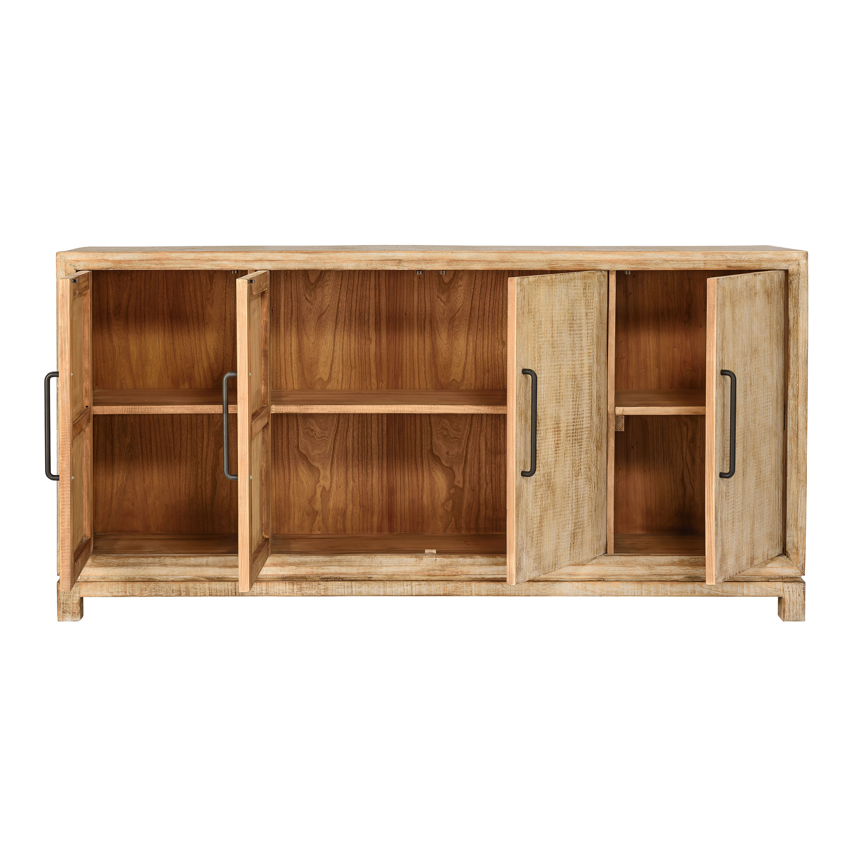 Tariq Aged White Reclaimed Pine Storage Cabinet image number 2