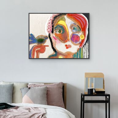 The Talker by Wyanne Framed Canvas Wall Art The Talker by Wyanne Framed Canvas Wall Art