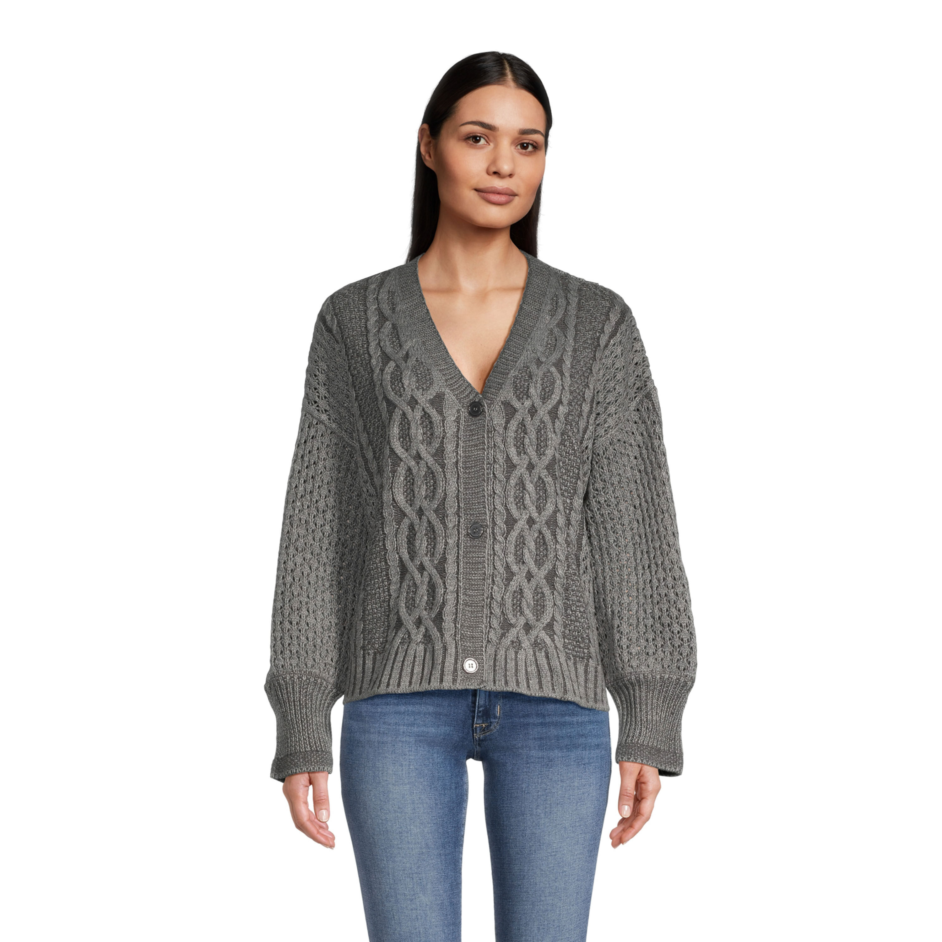 Willa Gray Cable Knit Cardigan World Market