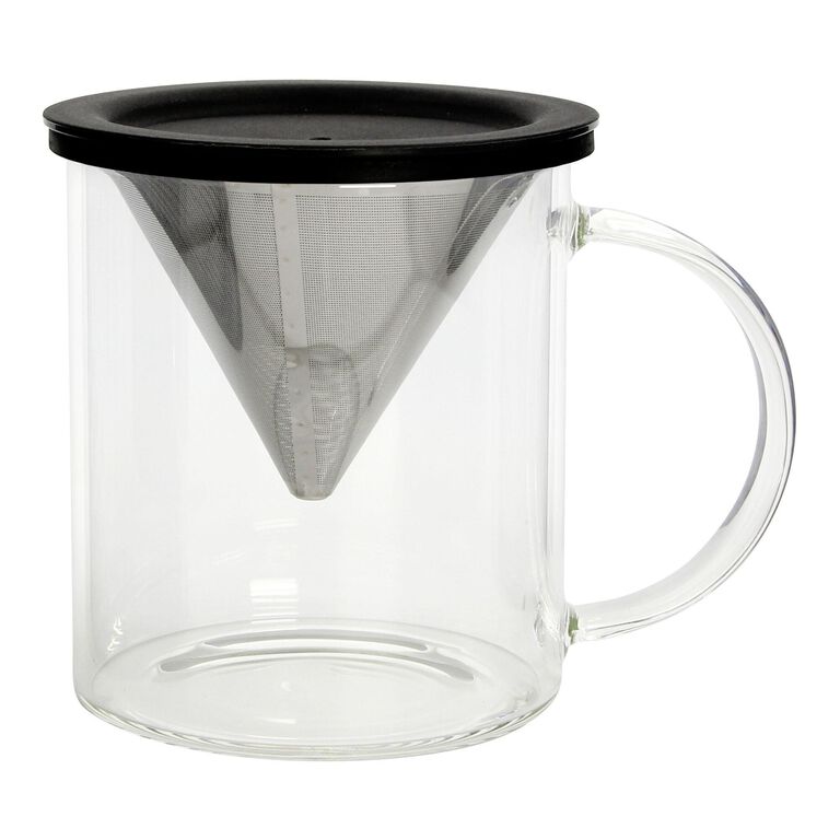 Aquach Glass Mugs 16 oz Set of 2, Large Clear Glass Cup with Handle for  Hot/Cold Coffee Tea Beverage, Drinking Glasses
