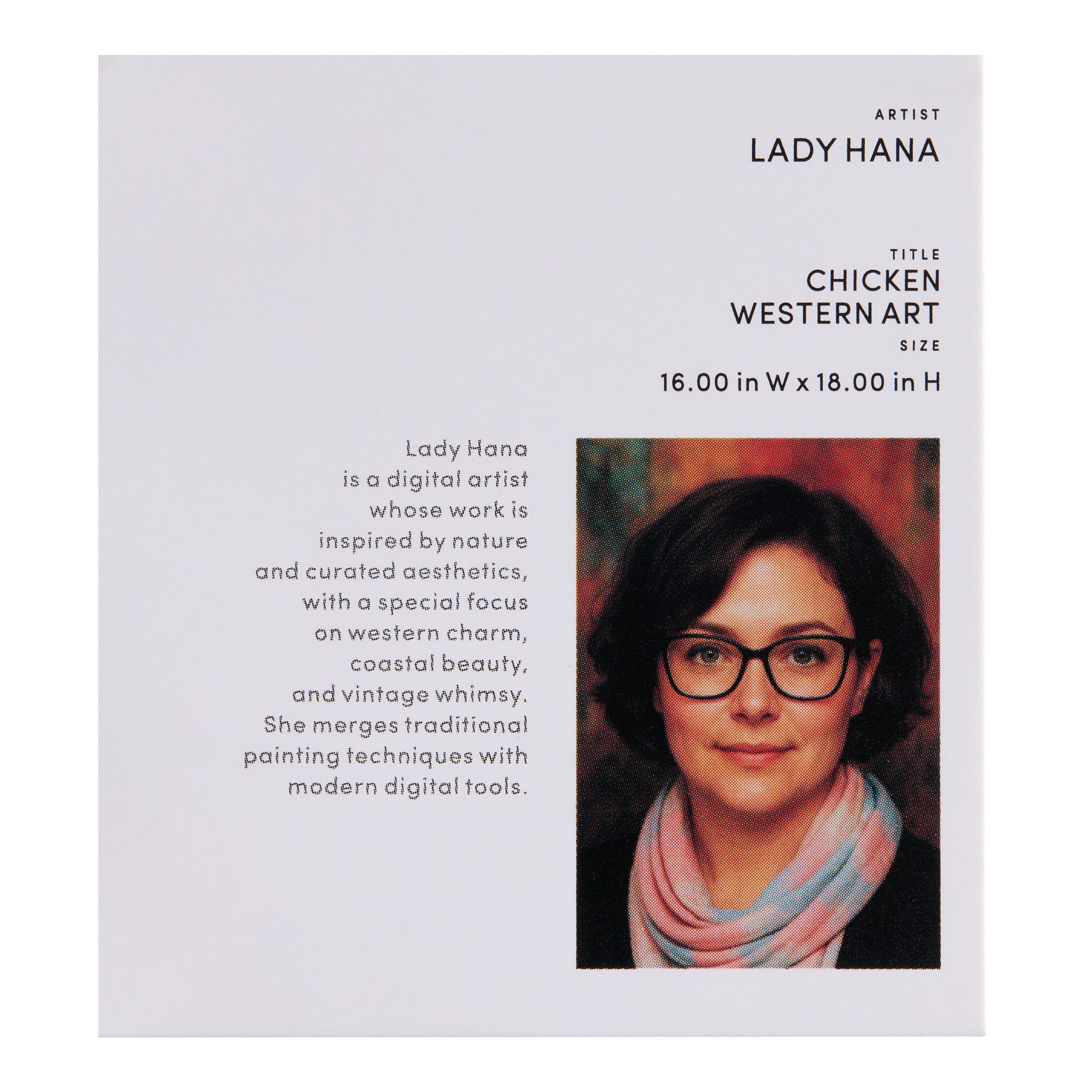 Cowgirl Hen by Lady Hana Framed Canvas Wall Art image number 3