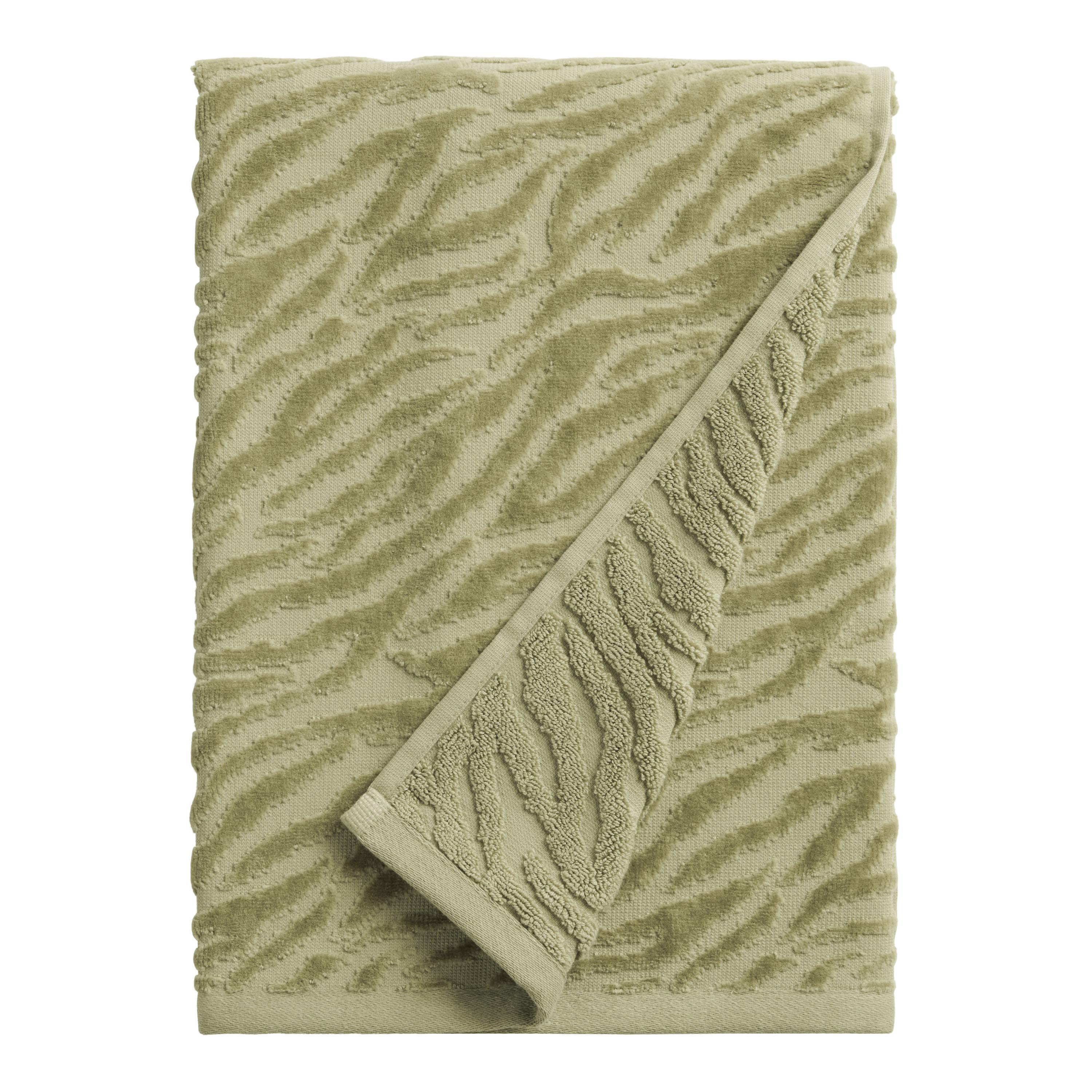 Zebra bath towels top