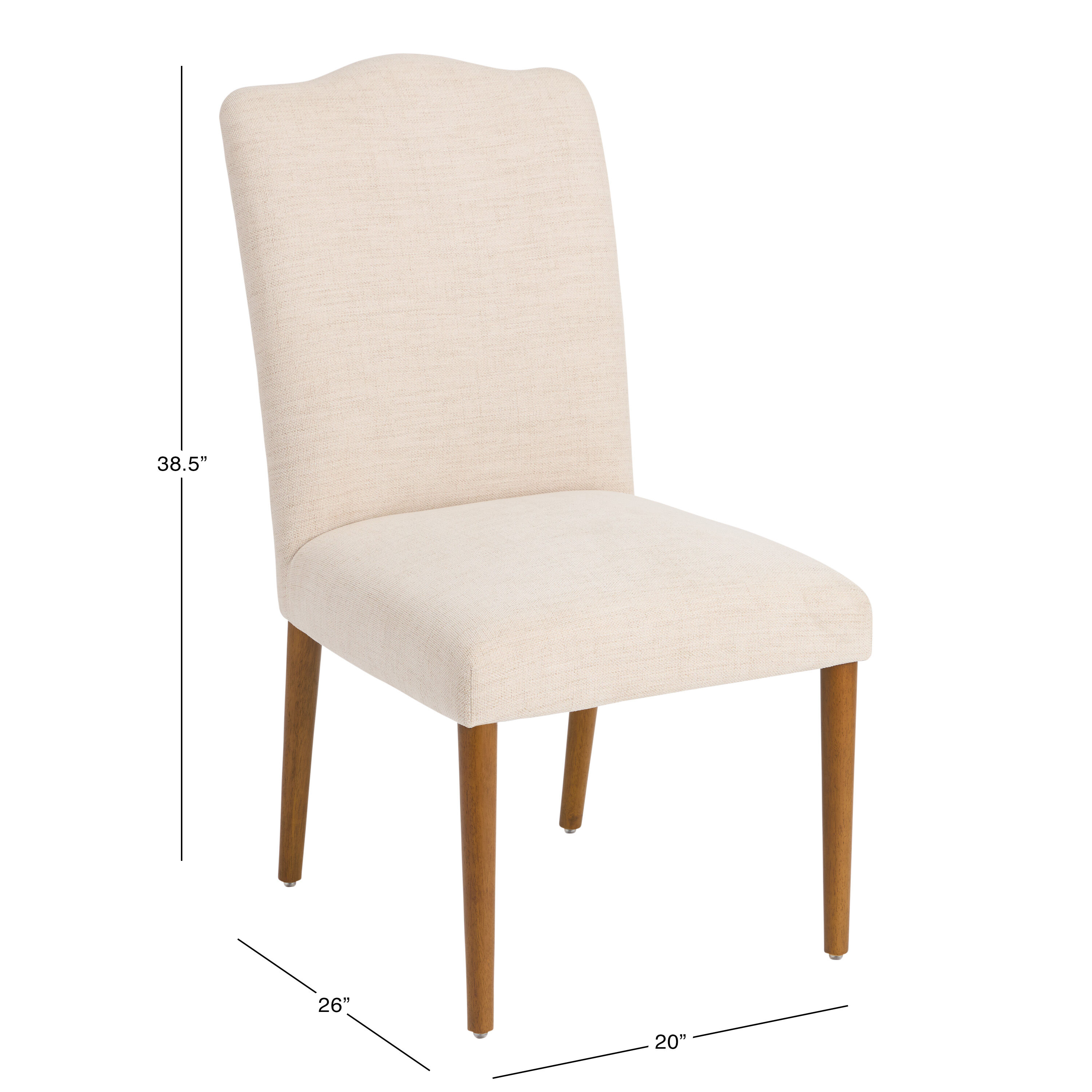 Waycroff Scallop Back Upholstered Dining Chair Set of 2 image number 4