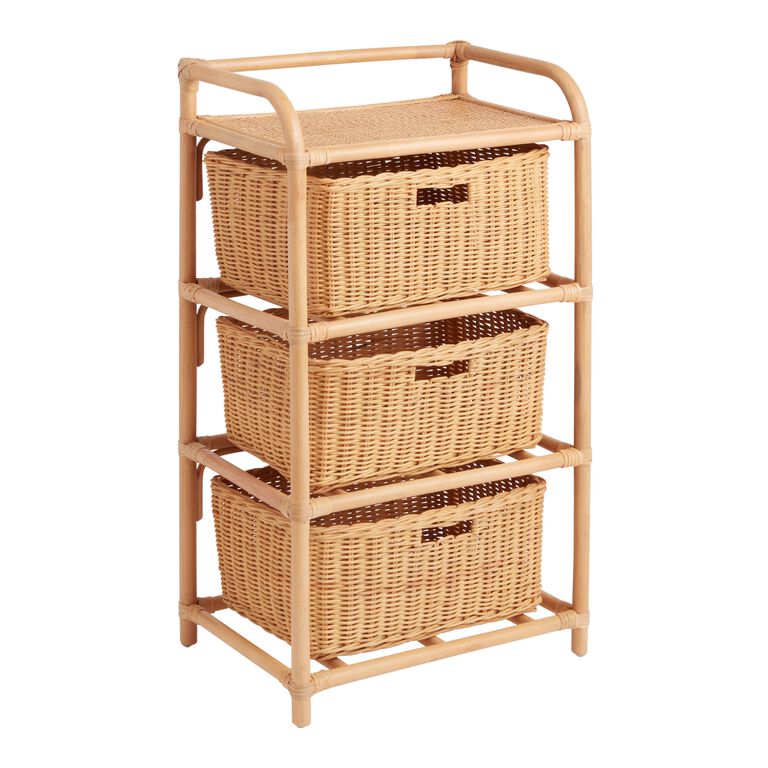 Selena bamboo 3 drawer clear organizer box Furniture for