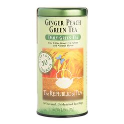 The Republic Of Tea Ginger Peach Green Tea 50 Count