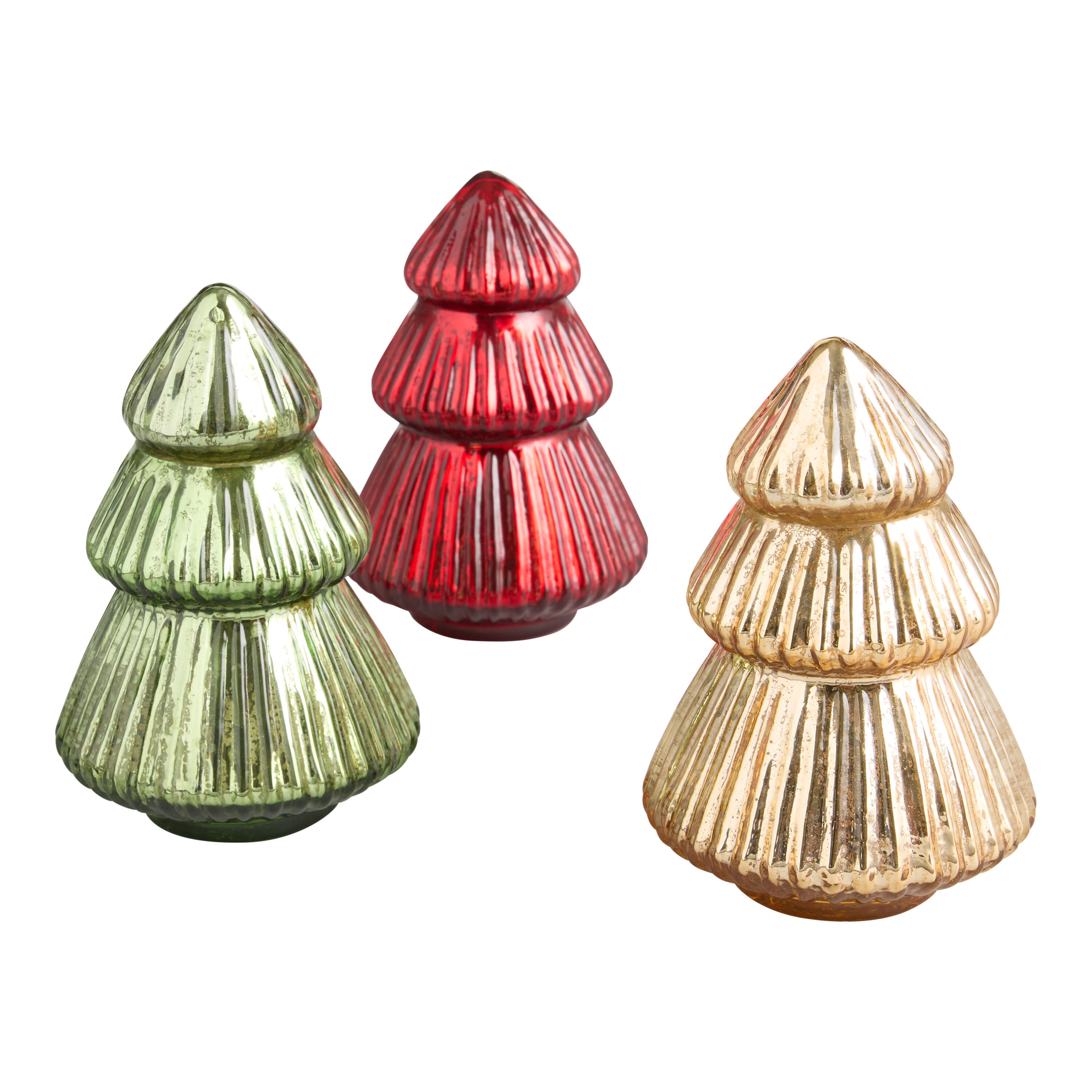 Ribbed Mercury Glass Tree Scented Candle