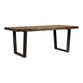 Channing Faux Live Edge Wood and Metal Dining Collection image number 1