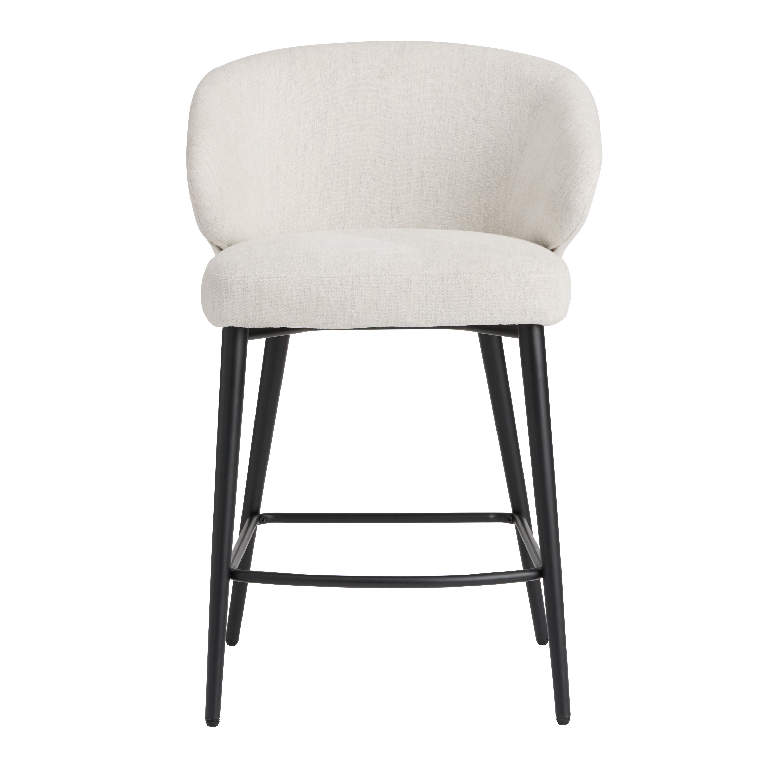 Ciara Light Gray Wingback Upholstered Counter Stool image number 1