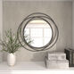 Round Gray Metal Abstract Geometric Wall Mirror image number 1