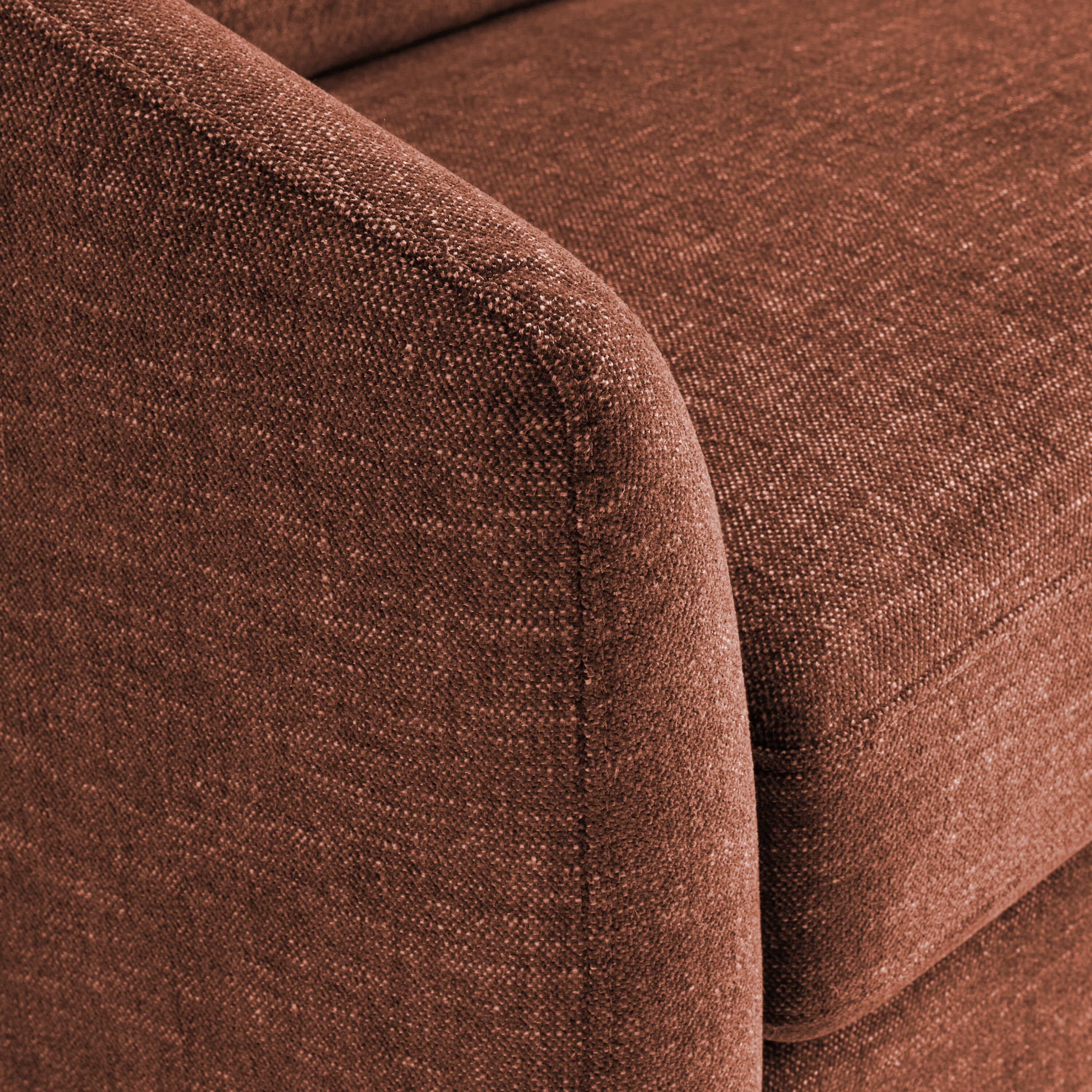 Carson Chenille Curved Slope Arm Mid Century Sofa image number 3