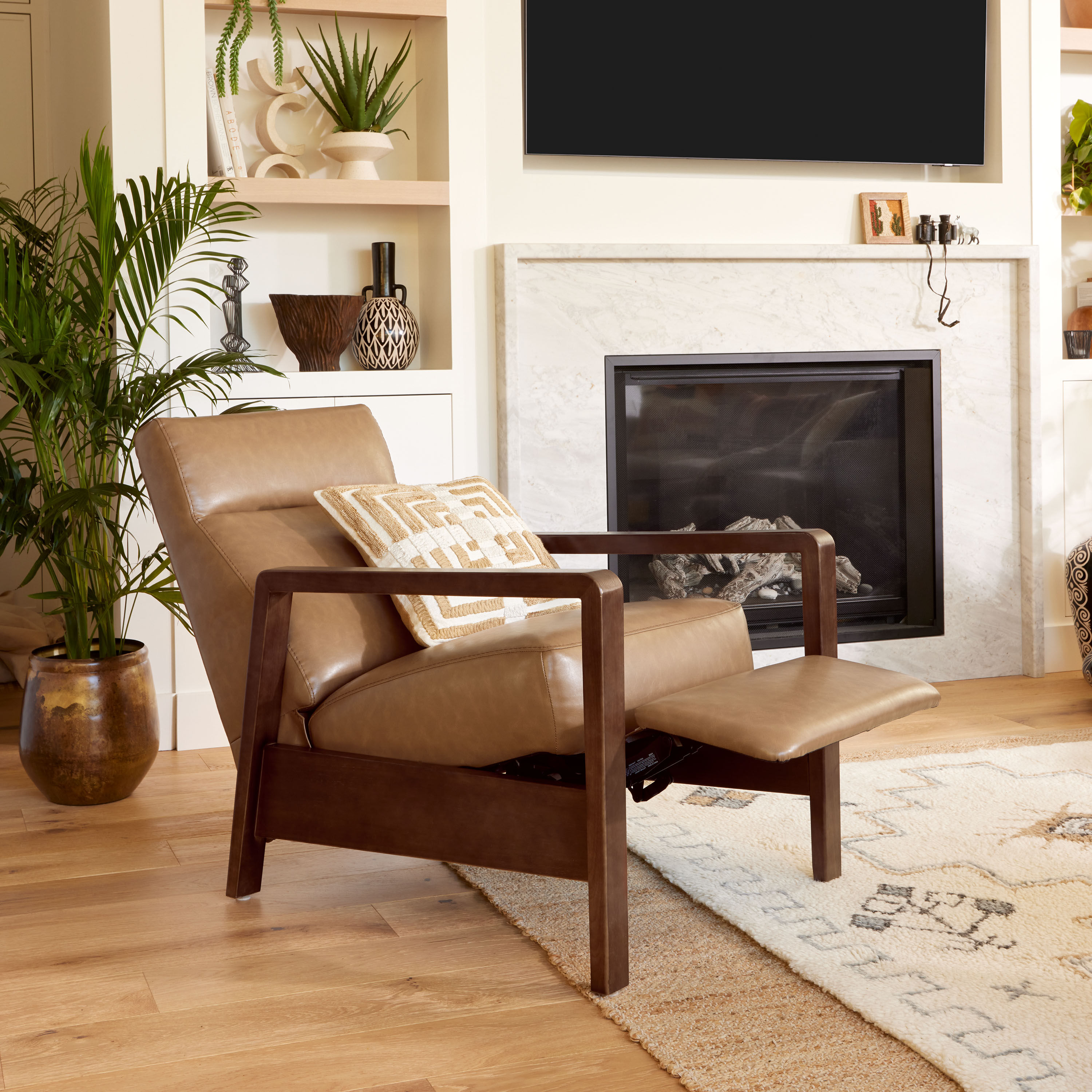 World market clearance leather accent chair