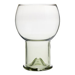 Olive Green Retro Pedestal Cocktail Glass