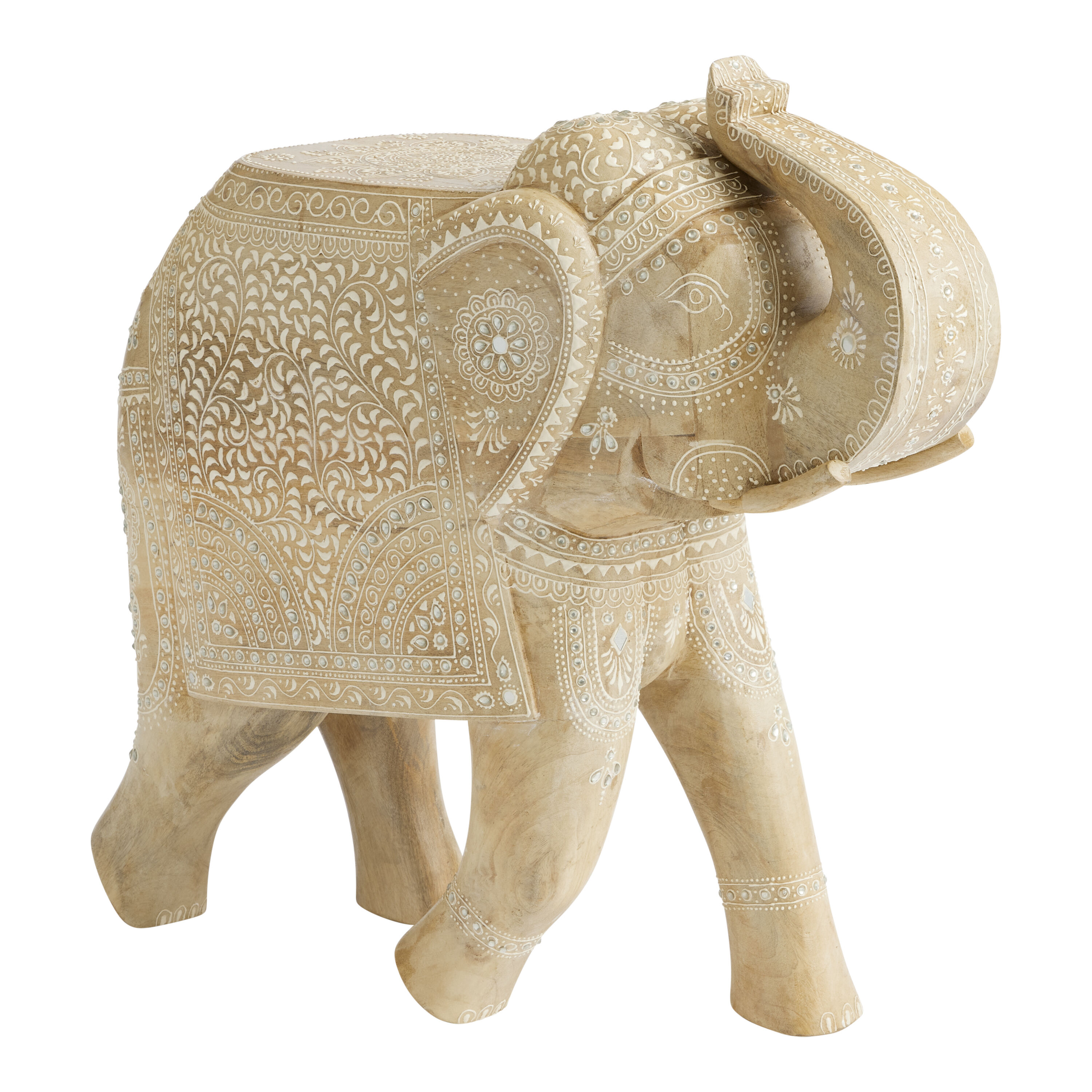 Elephant and floral motif hotsell painted wood bookshelf