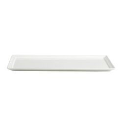 Mini Rectangular White Porcelain Tasting Plate Set Of 4
