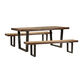 Channing Faux Live Edge Wood and Metal Dining Collection image number 0