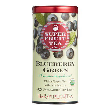 The Republic of Tea Organic Blueberry Green Tea 50 Count The Republic of Tea Organic Blueberry Green Tea 50 Count