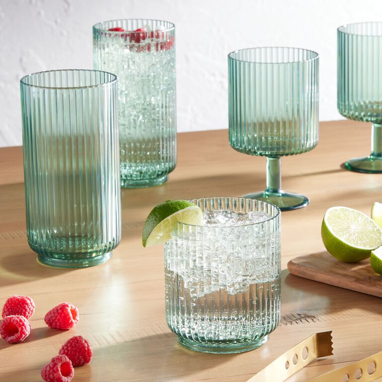 Nordic Ripple Glass Cup Ribbed Drinking Minimalist Tumbler Vertical  Japanese Glass Perfect for Coffees, Matcha, Cocktails, Water UK 