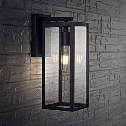 Norsan Black Metal And Glass Outdoor Wall Sconce