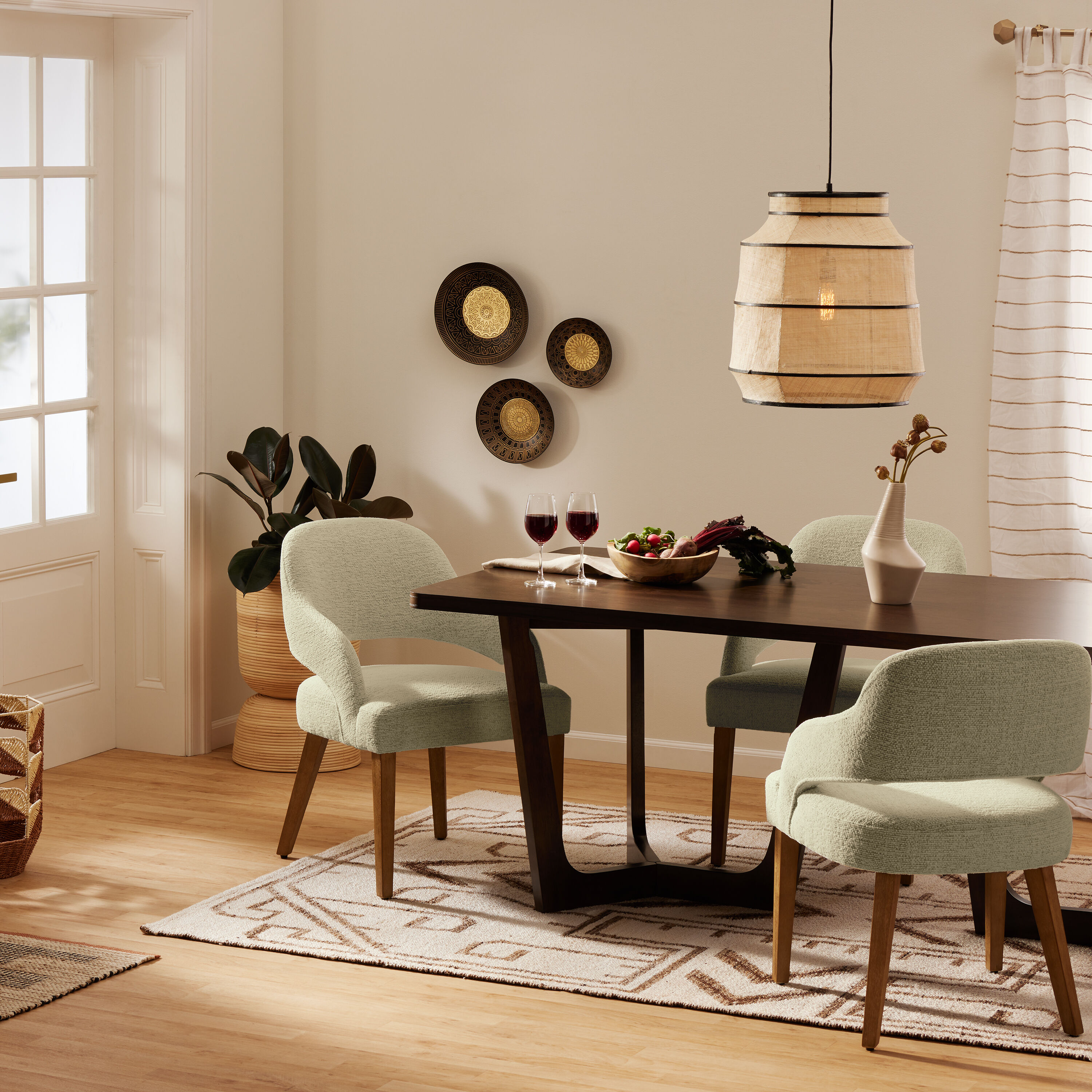 Killian Floating Cutout Back Upholstered Dining Armchair