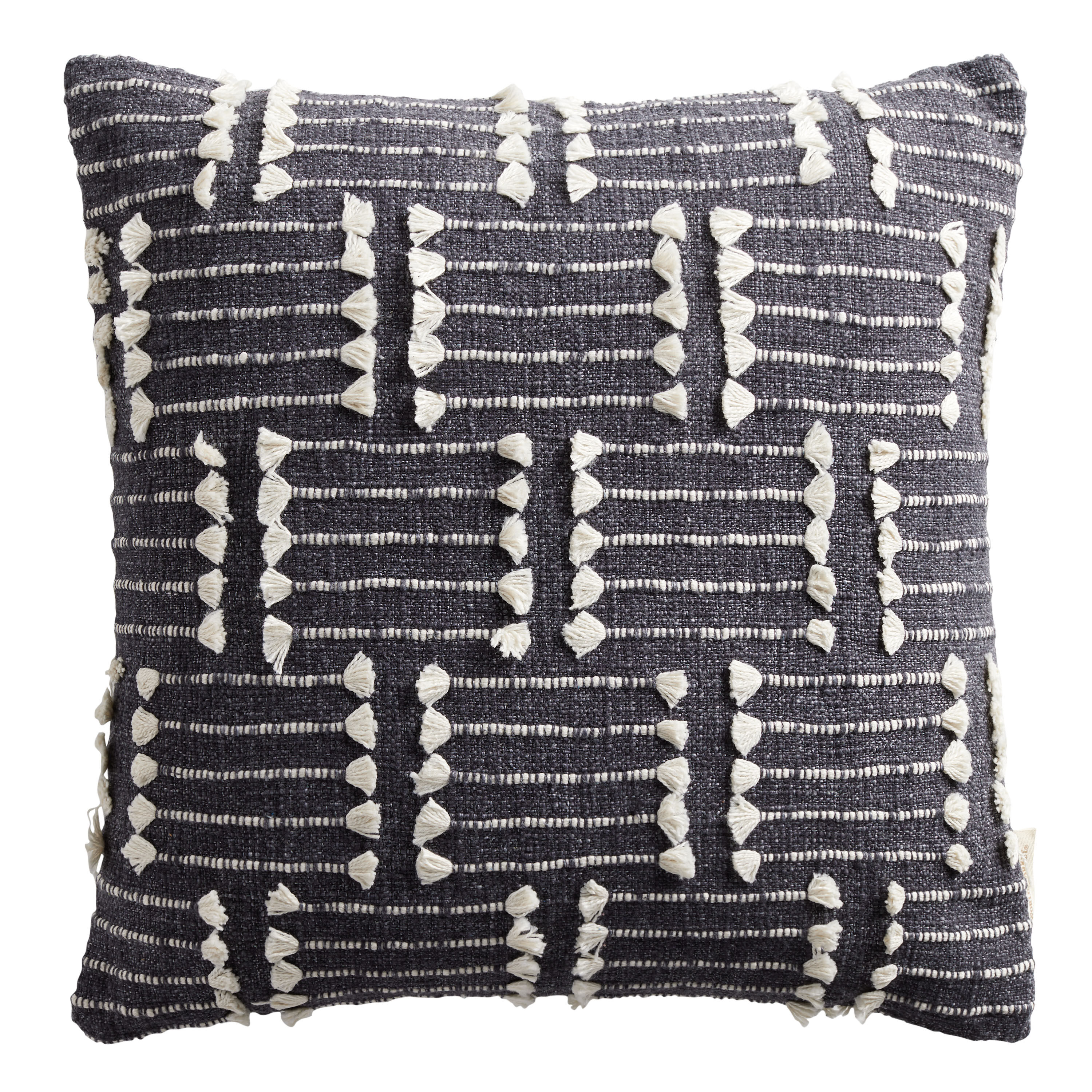 Ivory fringe pillow top