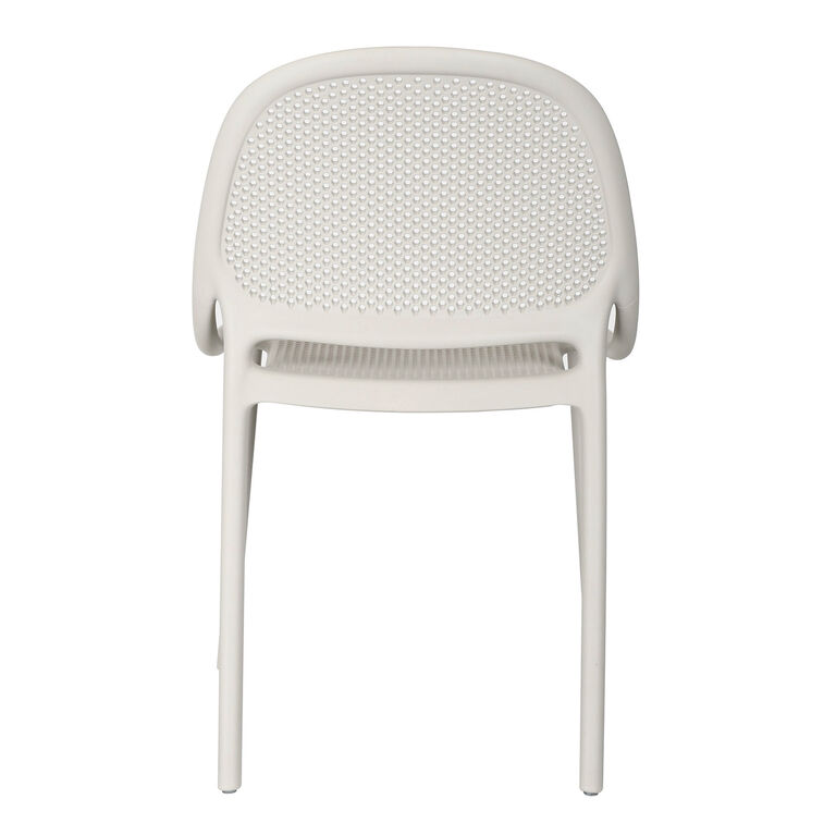 Apollo Round Back Outdoor Stacking Dining Chair 2 Piece Set image number 5