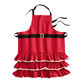 Red Mrs. Claus Ruffled Christmas Apron image number 0