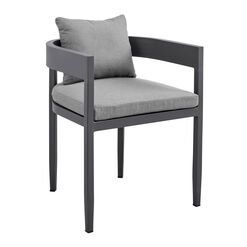 Chania Black Metal Outdoor Dining Chair 2 Piece Set