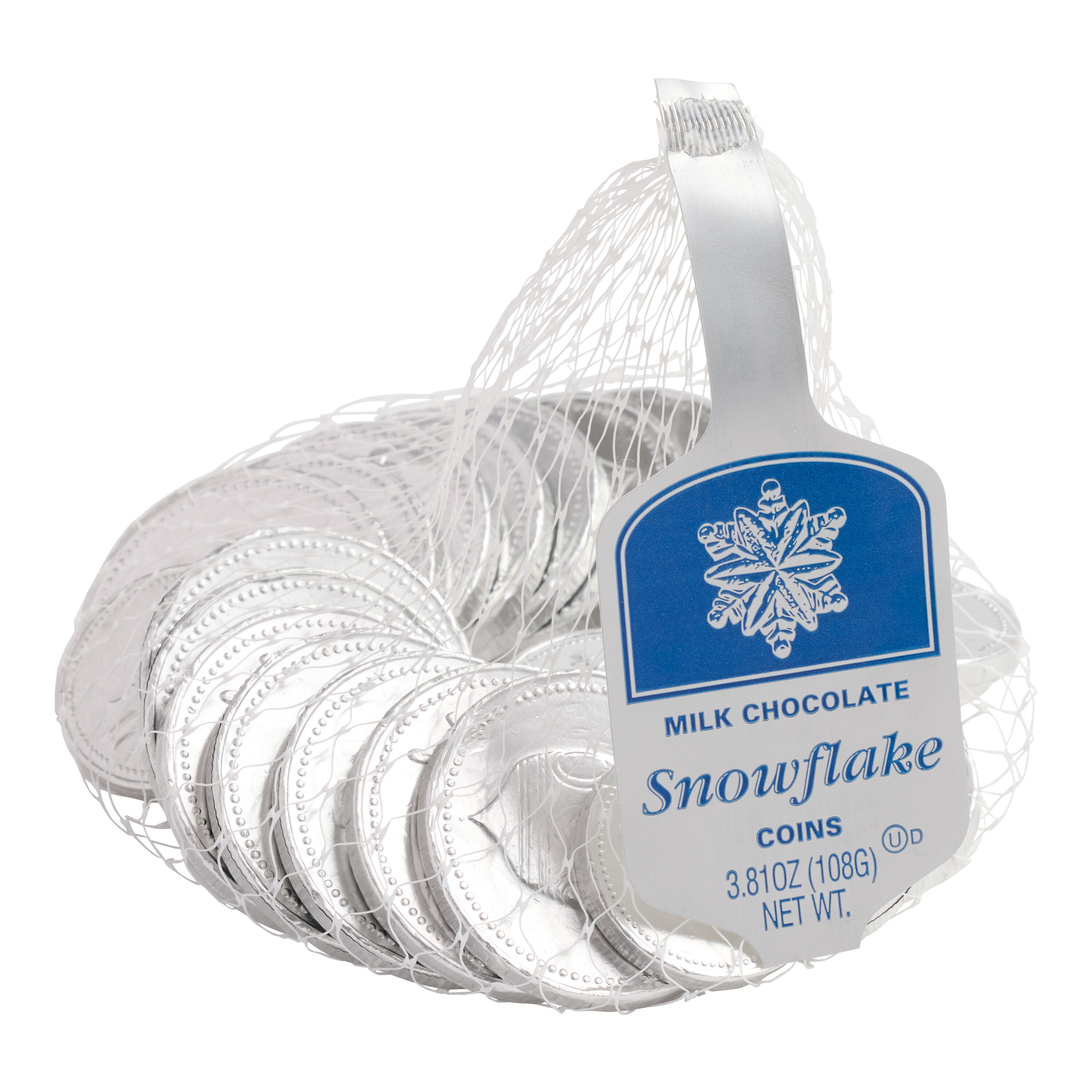 Steenland Snowflake Silver Chocolate Coins Bag