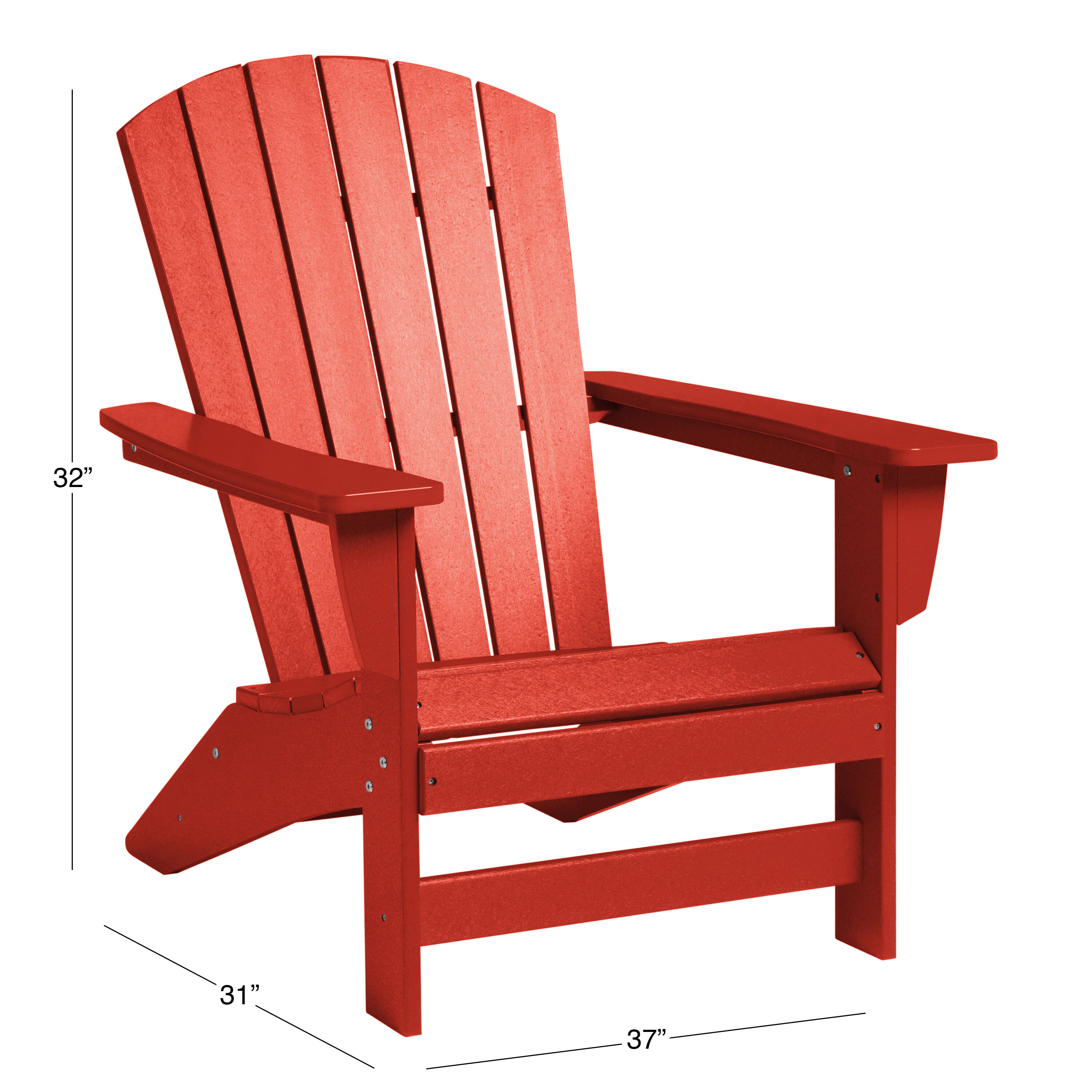 All Weather Recycled Plastic Adirondack Chair image number 4