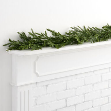 Green Soft Touch Mixed Faux Pine Garland Green Soft Touch Mixed Faux Pine Garland