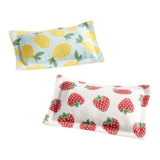 Fruit Pattern Cotton and Coir Sponges 2 Pack