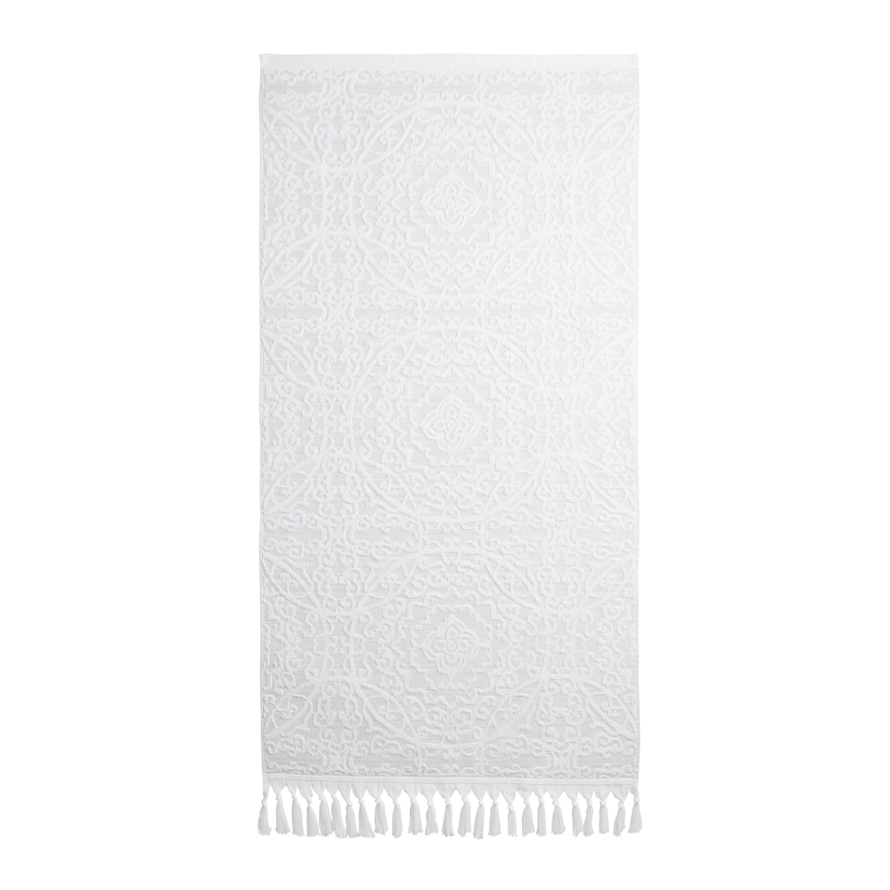 Serena Taupe Sculpted Medallion Bath Towel image number 2