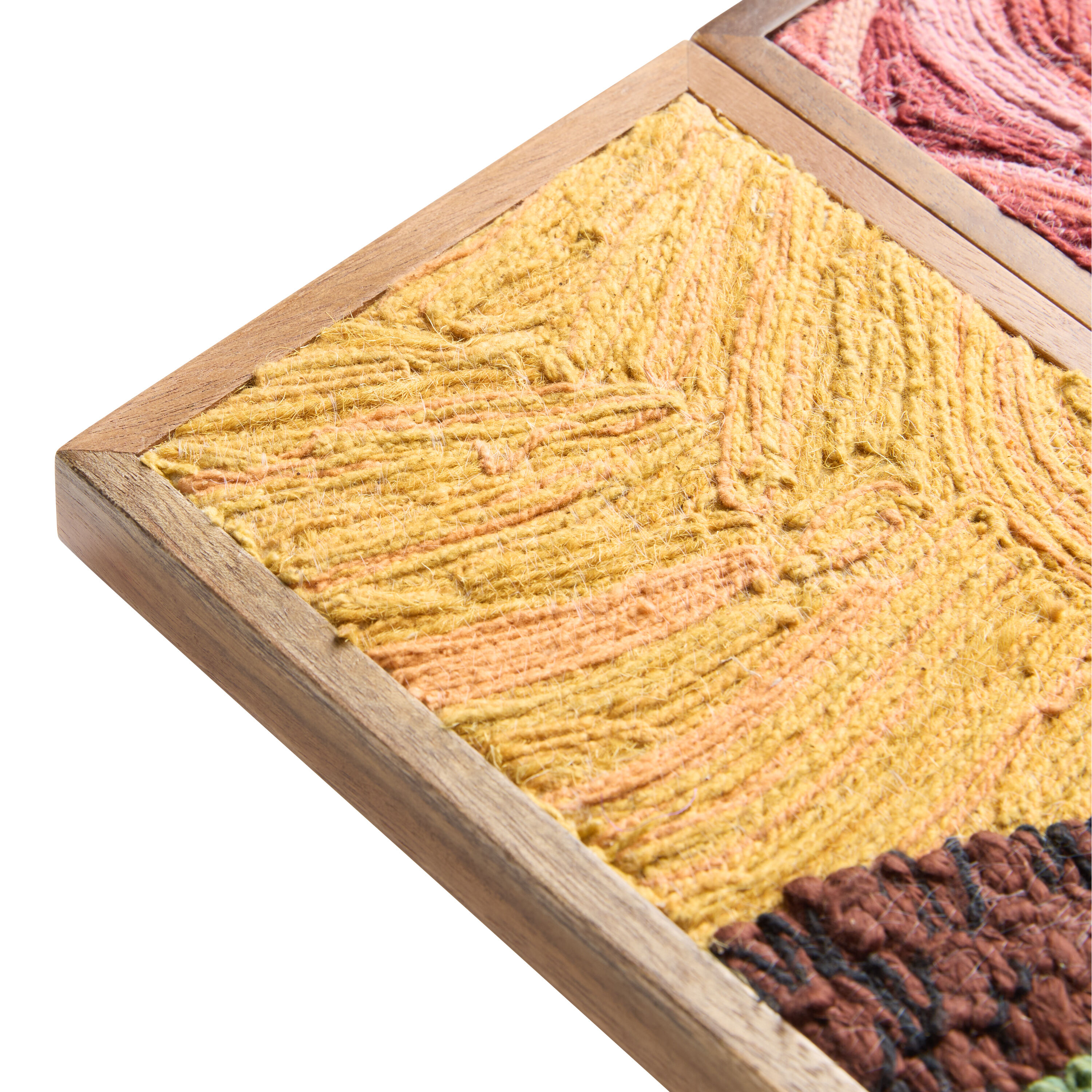 Floral Landscape Embroidered Textile Framed Wall Art 2 Piece image number 2