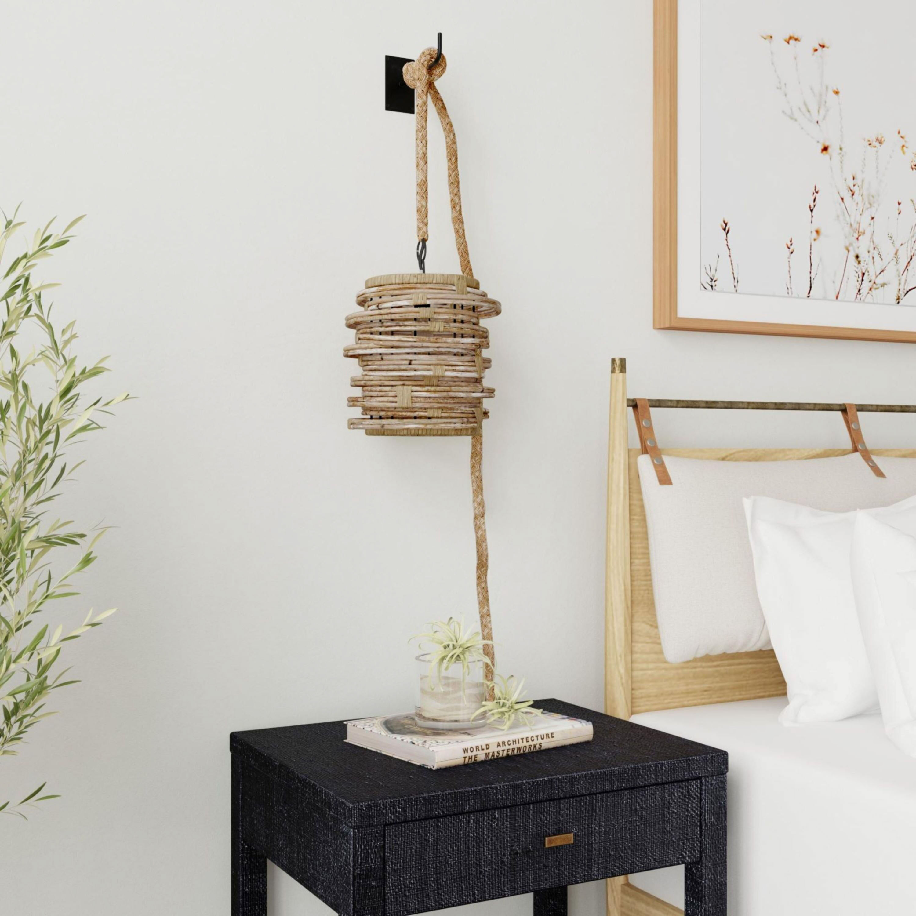 World market hotsell wicker wall sconce