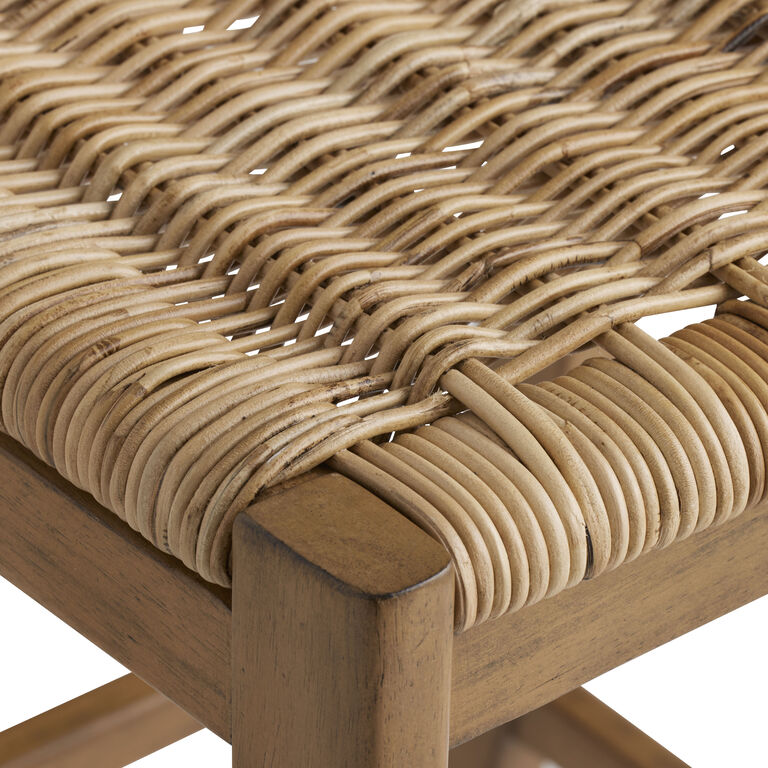 Amolea Wood and Rattan Barstool image number 5