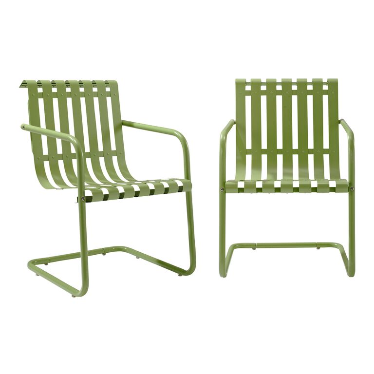 Aubrey Metal Outdoor Chairs Set of 2 image number 1