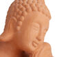 Whitewashed Terracotta Resting Buddha Outdoor Decor image number 2