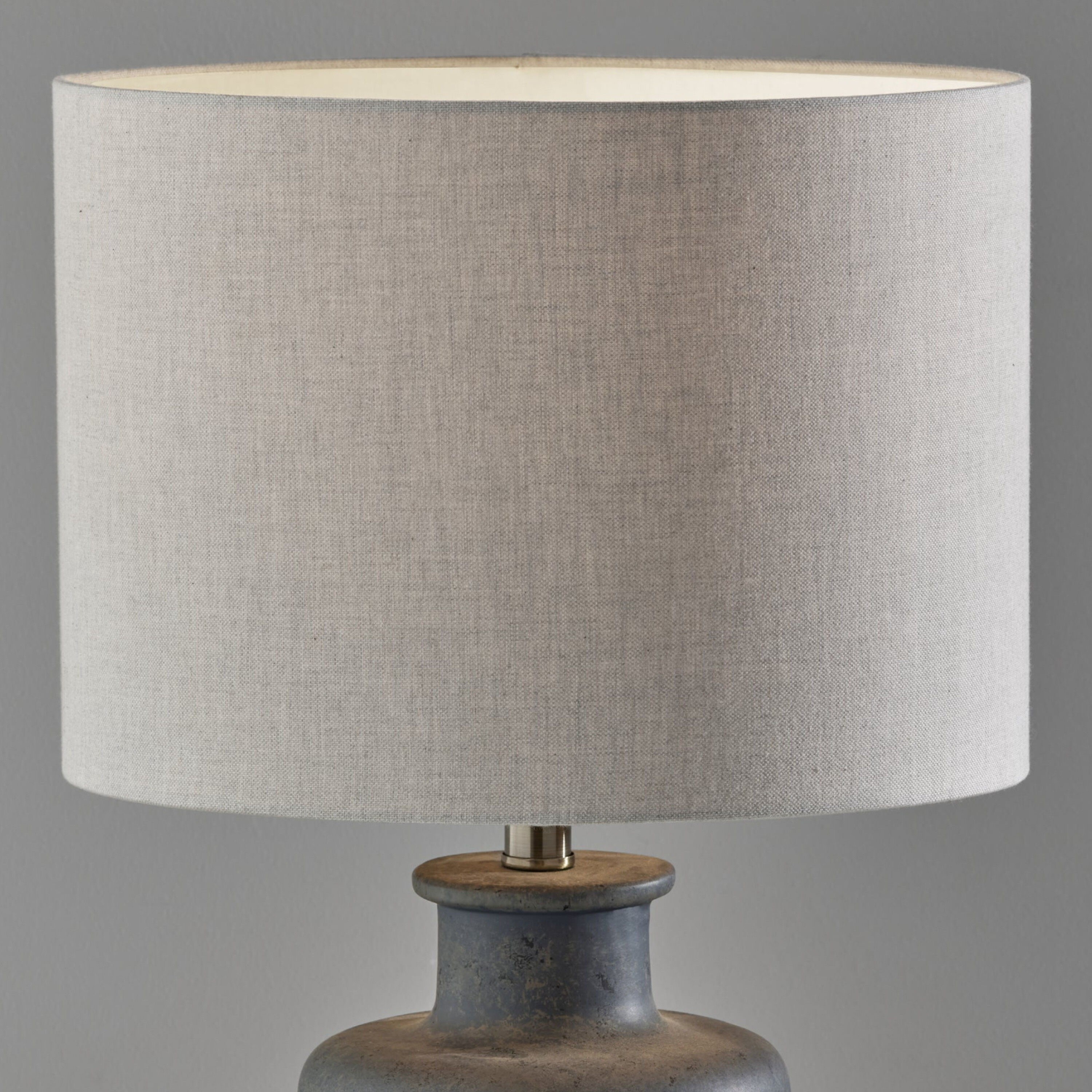 Clement Weathered Dark Gray Ceramic Table Lamp by World Market