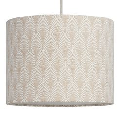 Gold Deco Fan Drum Table Lamp Shade