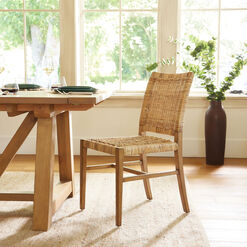 Amolea Wood and Rattan Dining Chair Set of 2