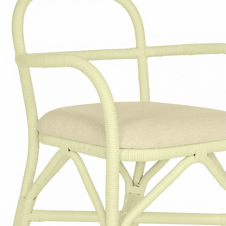 Solana Rattan Open Back Dining Armchair with Cushion image number 5