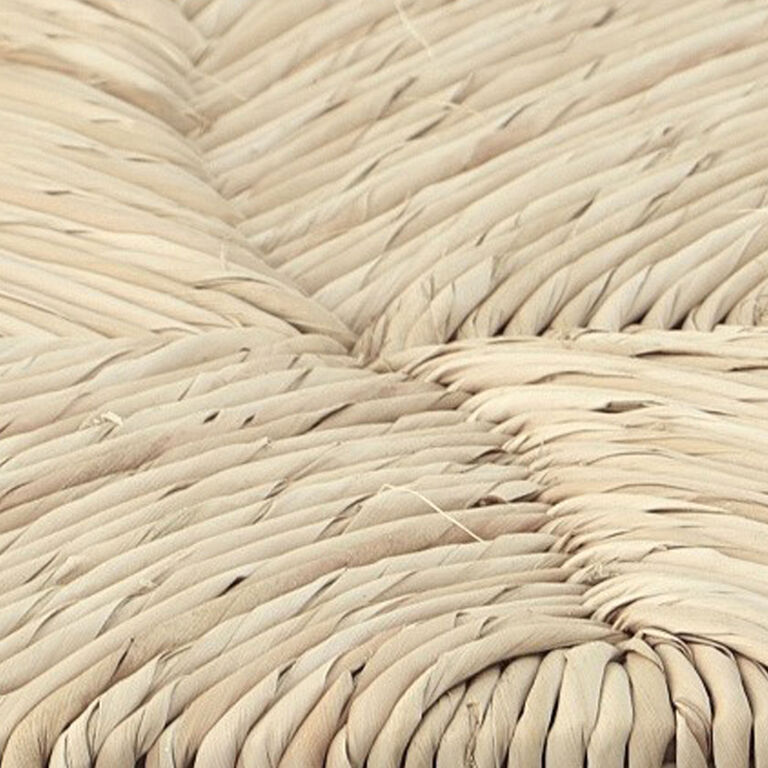 Market Round Wood and Rush Backless Swivel Barstool image number 3