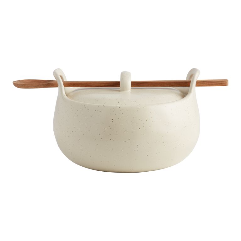 Ceramic Chili Pot With Lid AND Ladle