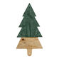 Green Marble and Wood Christmas Tree Shaped Serving Board image number 0