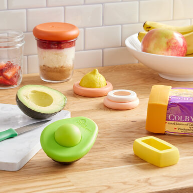 Food Huggers Silicone Cheese Savers 4 Piece Set Food Huggers Silicone Cheese Savers 4 Piece Set