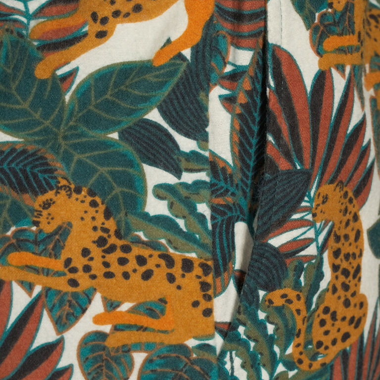 Dark Green Jaguar Jungle Flannel Pajama Pants - World Market