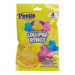 Peeps Marshmallow Flavored Lollipop Rings 4 Pack